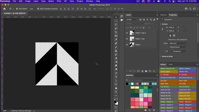 Repeating Seamless Geometric Pattern in Adobe Photoshop смотреть онлайн