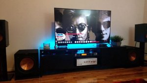 Klipsch RP-160M, R-112SW Subwoofers, Yamaha AS-801 Integrated Amp