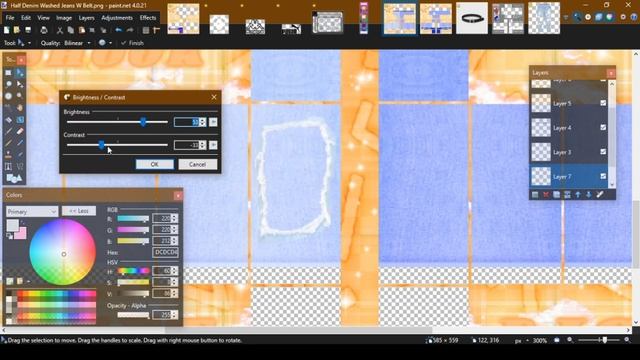 HALF DENIM WASHED JEANS | Roblox Speed Design | смотреть онлайн