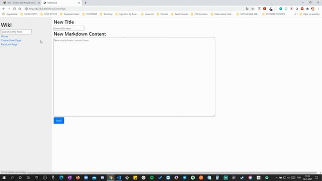 CS50's Web Programming With Python & Javascript (Project - 1)