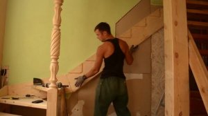 Лестница  (процесс монтажа)