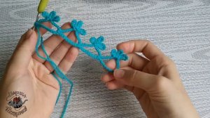 Сеточка с цветочками крючком//Мастер-класс