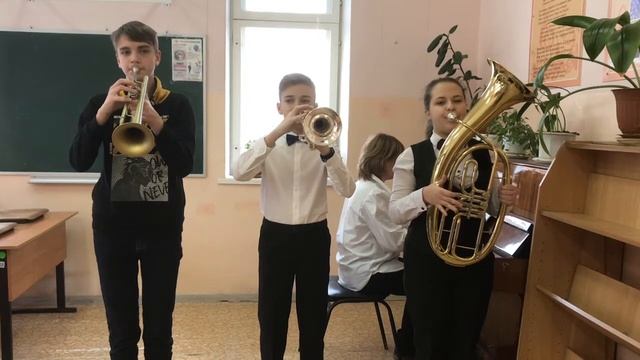 Ансамбль трубачей «Хор охотников». «Неторопливая полька» смотреть онлайн