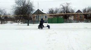 Альфа с боковым прицепом от ижа и жиговским колесом.