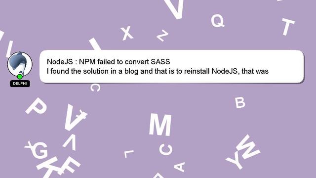 NodeJS : NPM failed to convert SASS смотреть онлайн