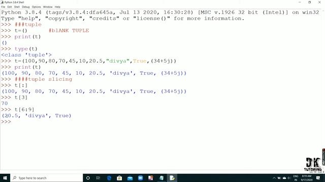 Core data type (TUPLE) | Tuple slicing | sorting | Python Tutorial | Introduction to python
