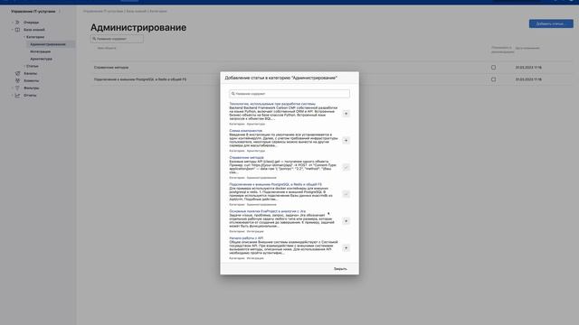 EvaServiceDesk Структура Service Desk проекта