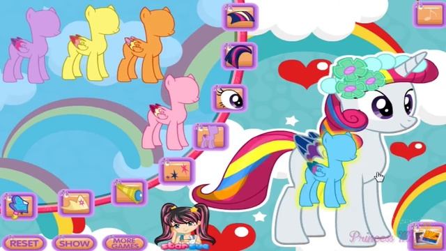♡ My Little Pony - Rainbow Power Twilight Sparkle Cute Dress Up Video Game For Kids смотреть онлайн