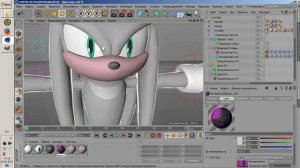 Создание фан персонажа из вселенной Соника в программе Cinema 4D и Gimp