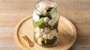 Цветная капуста маринованная с огурцами на зиму