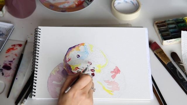 Рисуем гранат. Акварель/BlanXs смотреть онлайн