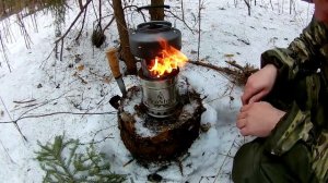 Поход в лес с печкой-щепочницей PiroStove \ Выкинул свою старую щепочницу