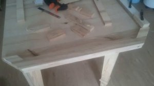 стол из массива березы. 3ч. столешница.