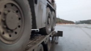 Перевозка крана на трале