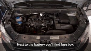 Where are fuses and OBD2 diagnostic port in VW Caddy lift