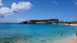 The most extreme beach in the world. Maho Beach in Sint Maarten, Caribbean