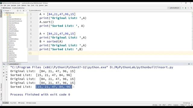 7  Python's Built in Sorting Functions