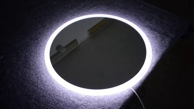 Зеркало с подсветкой круглое 600мм, холодный свет смотреть онлайн