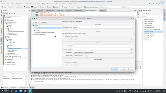 Plasmoid Launcher в Kdevelop смотреть онлайн