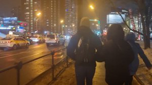 Метро "Молодежная" - ТРЦ "Кунцево-Плаза", пешком. 13 января 2023г.