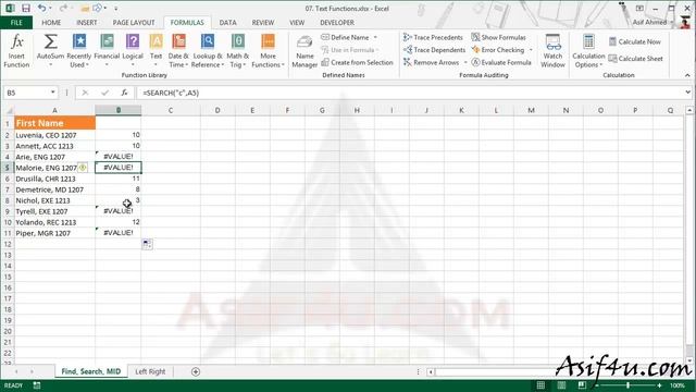 Data Entry || Excel 2013 Functions Training Bangla 12 || FIND SEARCH and MID Function in Excel смотреть онлайн