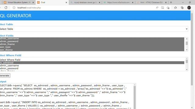 PHP PDO SINGLE TABLE CRUD GENERATE смотреть онлайн