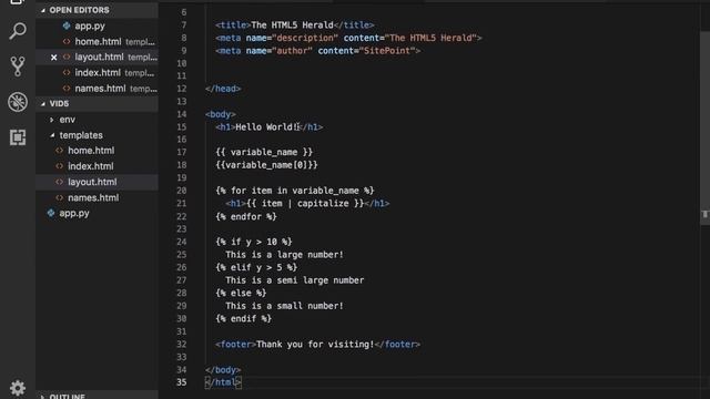 Flask 5 Template Inheritance смотреть онлайн