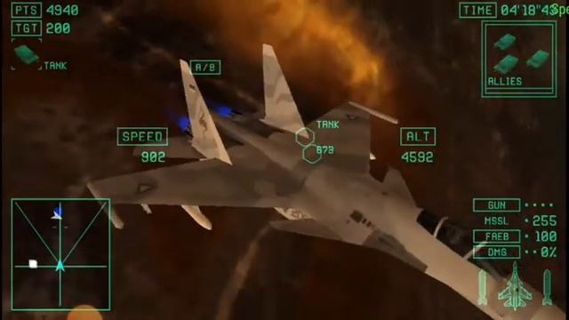 ace combat x gameplay: su-37 terminator ofnir 1995 improved mod