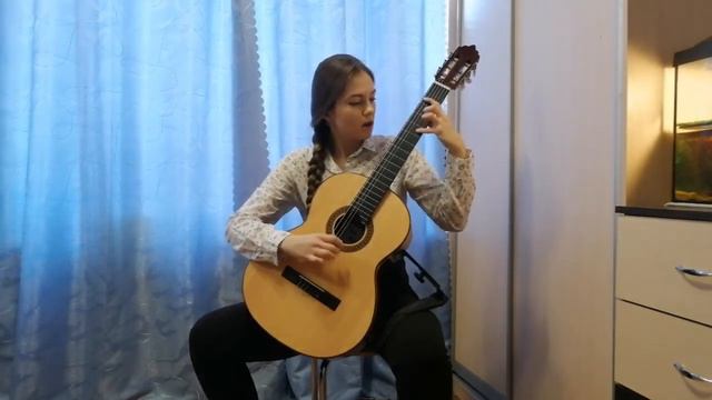 Моргуненко Віра. Бах, фуга з сонати номер 1 для скрипки. Джуліані "Гранд увертюра". Дієнс "Фуоко" смотреть онлайн