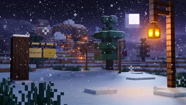 Minecraft Soothing Scenes – Relaxing Falling Snow смотреть онлайн