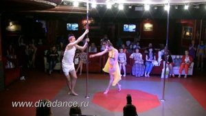 Лепестки нежности. pole-dance Диваданс пол арт дуэт на пилоне