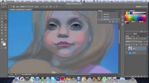 Speed Photoshop painting "little girl"part 1/ Рисование в Фотошопе