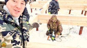 Начало строительства одноэтажного дома 6 на 9 из бруса с террасой 6 на 2 и крыльцом. План дома