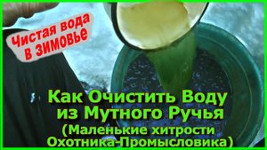 Как очистить воду из мутного ручья