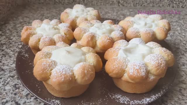 Вкуснотища из творога! Нежные пирожные быстро и красиво.