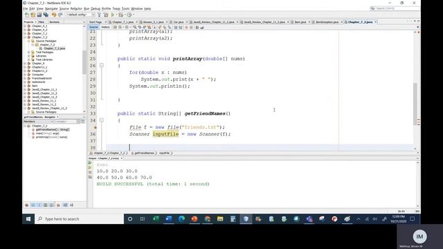 Java I   Chapter 7   Class 2   Part 1   Arrays and Methods