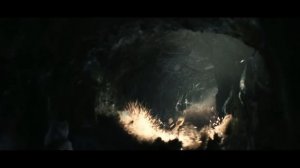Rings of Power Orodruin / Mount Doom volcano eruption scene