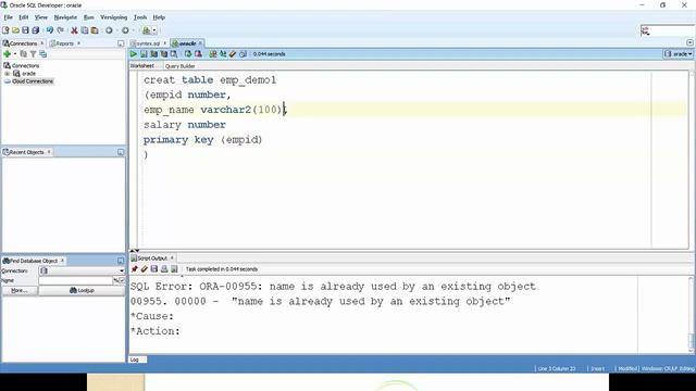 Primary Key in SQL/Oracle (Primary key, Unique key and Not Null Key)