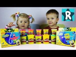 ★ Плей До СПАНЧ БОБ и Патрик Распаковка Набора Play Doh Spongebob Patrick unboxing