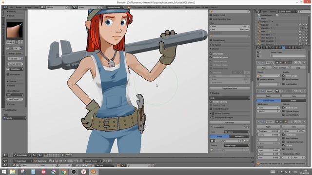 Обводки в реальном времени с помощью модификатора solidify в Blender смотреть онлайн