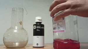 пигментные чернила плюс вода, пигментные чернила плюс жидкость для их очистки