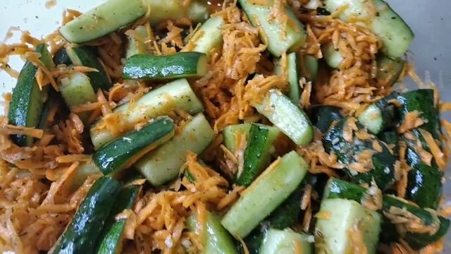 Огурцы По-корейски. Заготовка на Зиму. Кухня минимум +