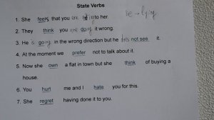 Английский язык - глаголы состояния - state Verbs