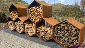 DIY firewood shed Firewood storage ideas Навес для дров, Идеи хранение дров
