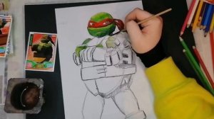 How To Draw Rafael, ninja turtles, TMNT, Как нарисовать черепашку ниндзя