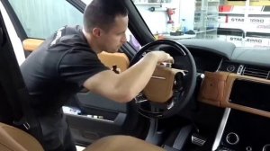 Очищение салона и обработка керамикой кожи салона Range Rover