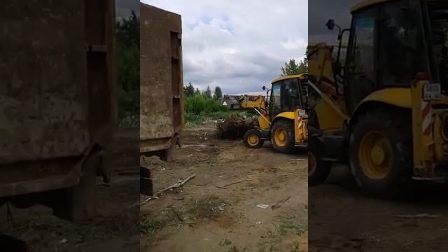 Расчистка участка.Корчевка.