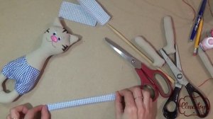 Как сшить игрушку кота.| Урок 2 - как сшить одежду для игрушки. Комбинезон для кота. | Elma-toys