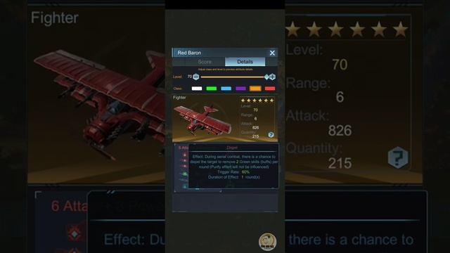 RED BARON - NEW 6 STARS DEFENSIVE PLANE _ Battle Warship Naval Empire