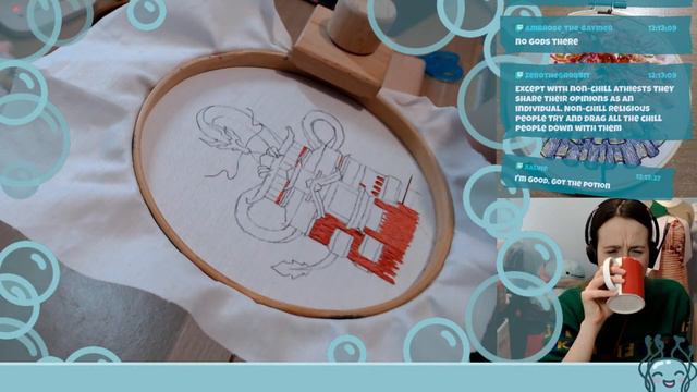 Making a Spirited Away embroidery!! смотреть онлайн